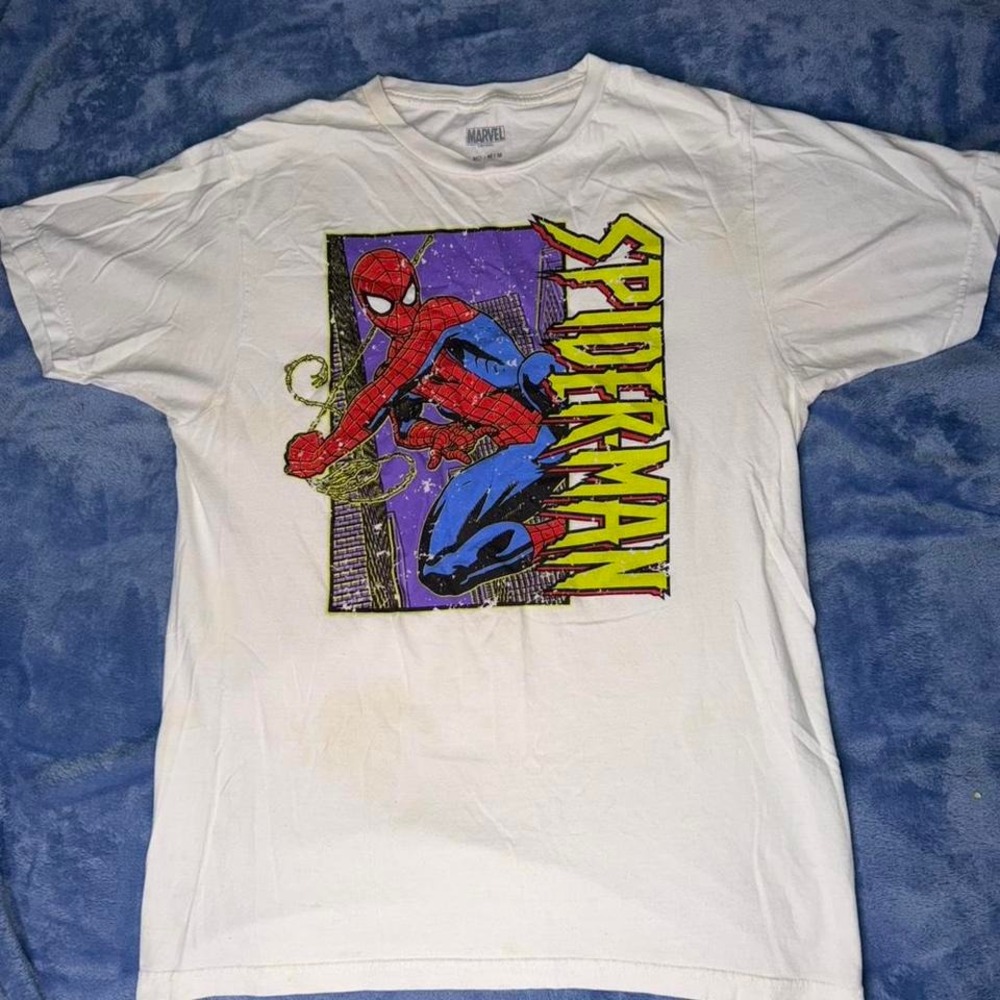 Marvel Amazing Spider-Man Short Sleeve Graphic White Shirt Men's size‎ medium